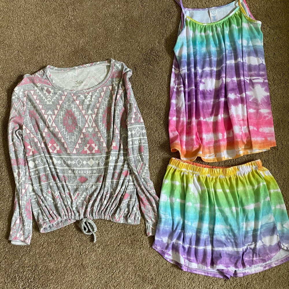 Girls Top, leggings and PJ set 14/16